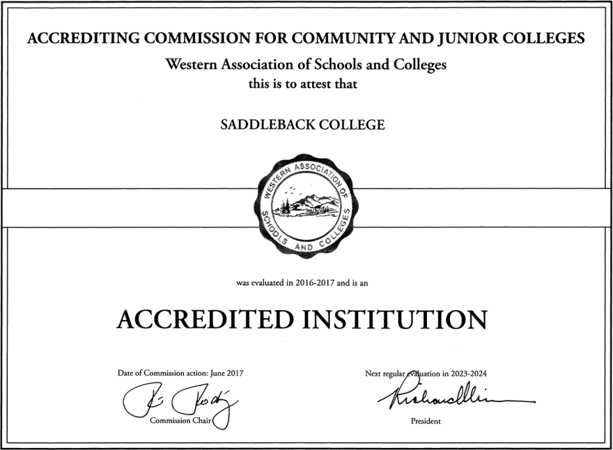 2016-2017 Accreditation Certificate